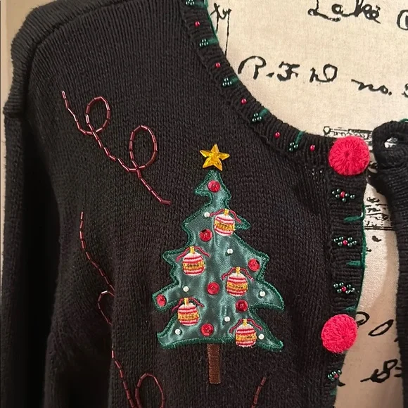 Basic Editions Christmas Cardigan Sweater - Picture 2 of 9